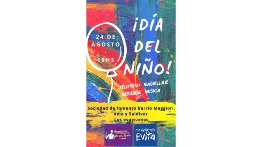 Promotoras Territoriales del Evita invitan a celebrar el Día del Niño